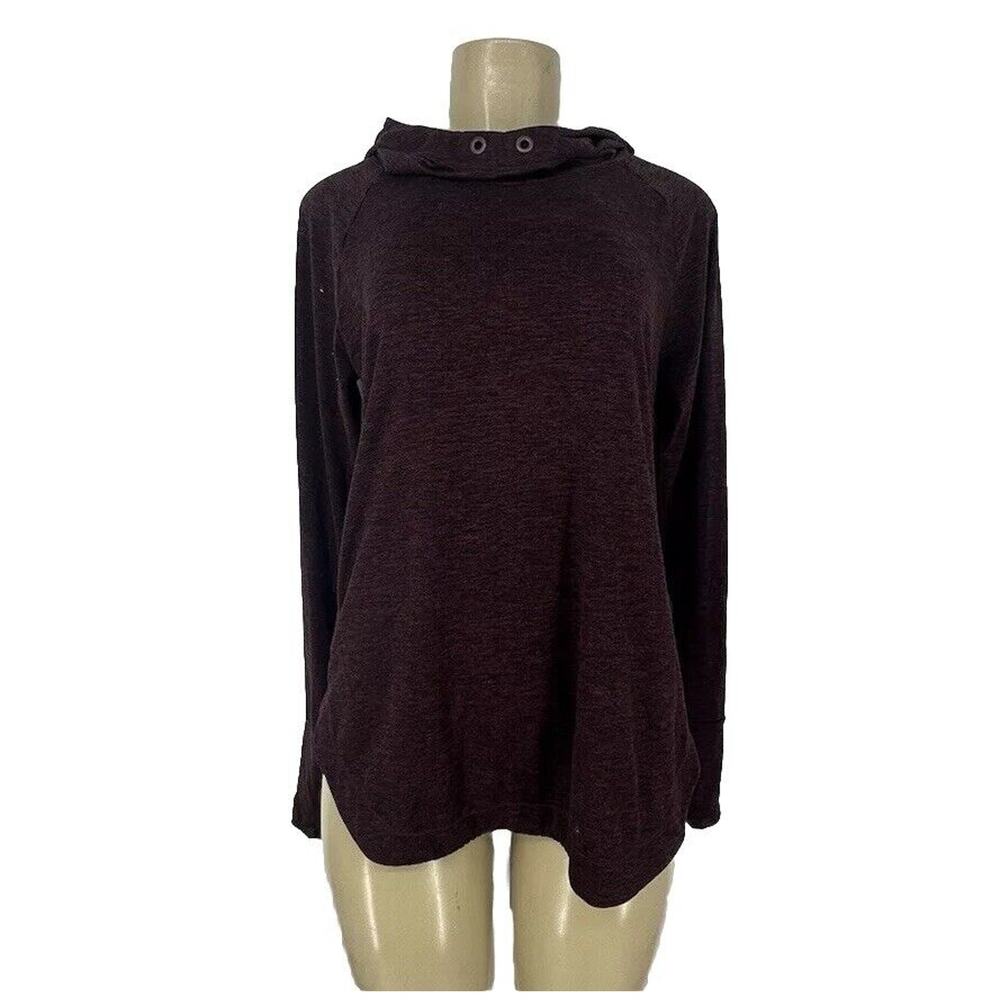 Athleta Small Women Uptempo Hoodie Auberge Long Sleeve Top Shirt Stretchy EF9